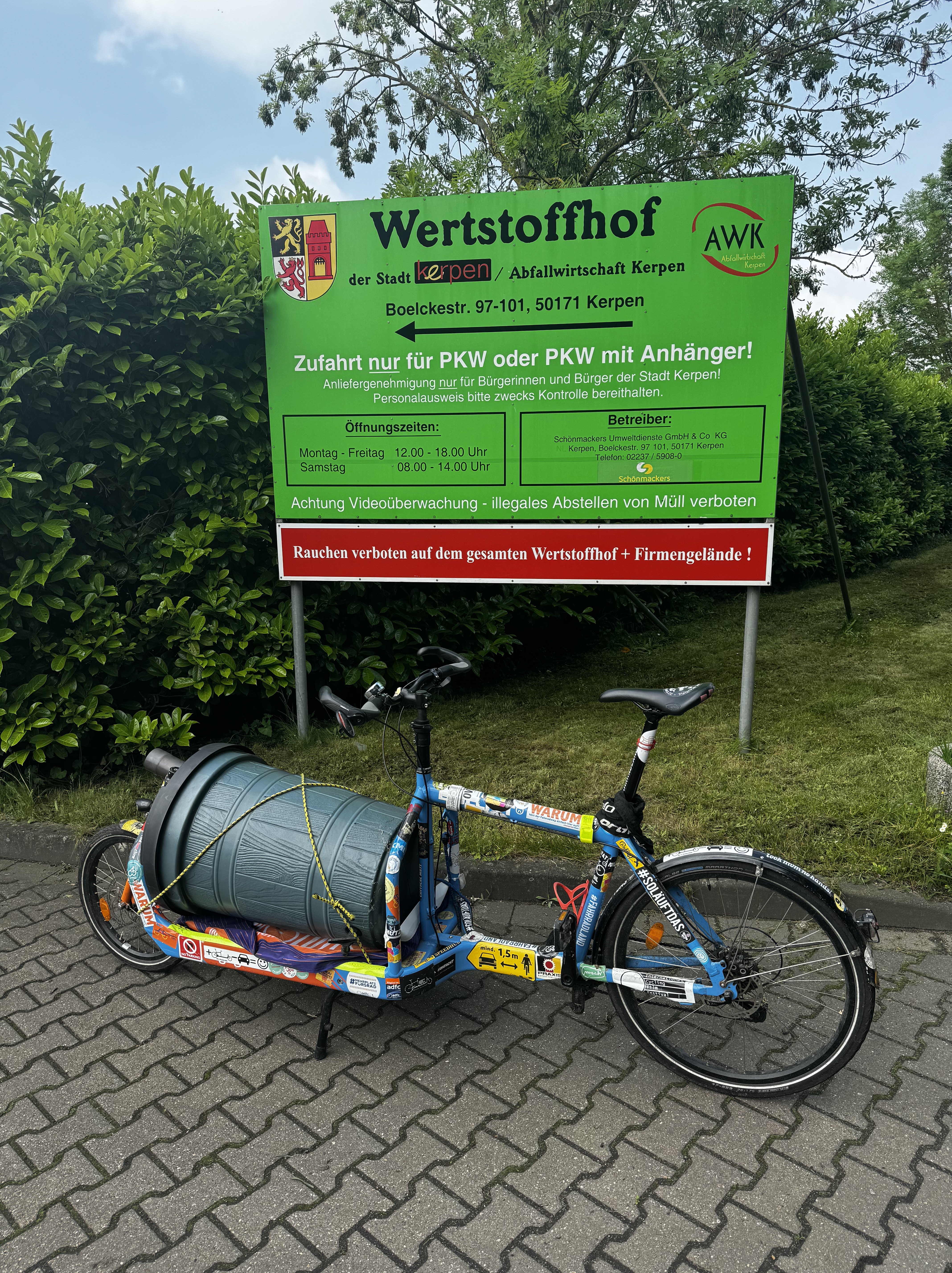 Sperrmülltransport mit dem Lastenrad