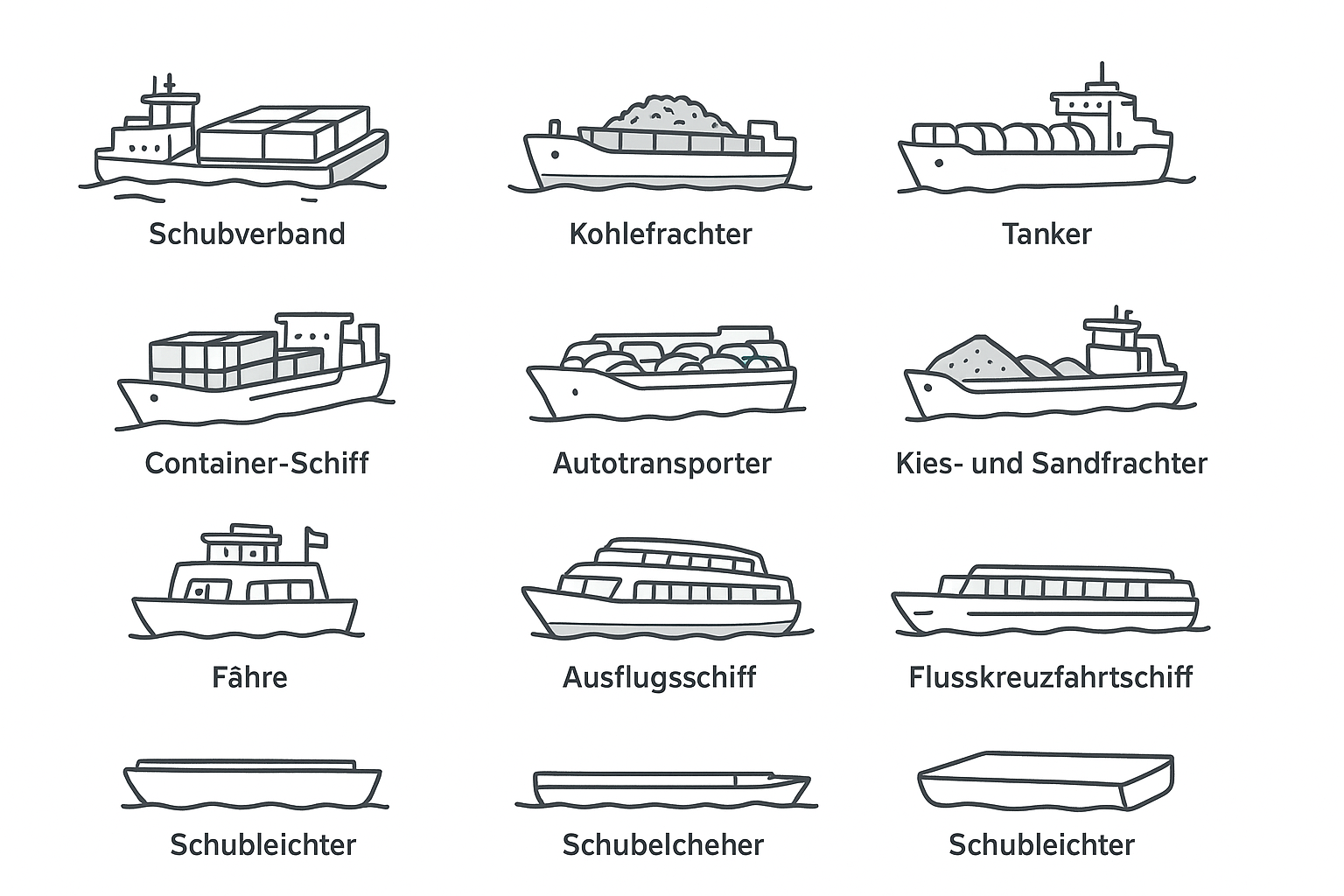 Was sich in Deutschland so auf dem Wasser abspielt