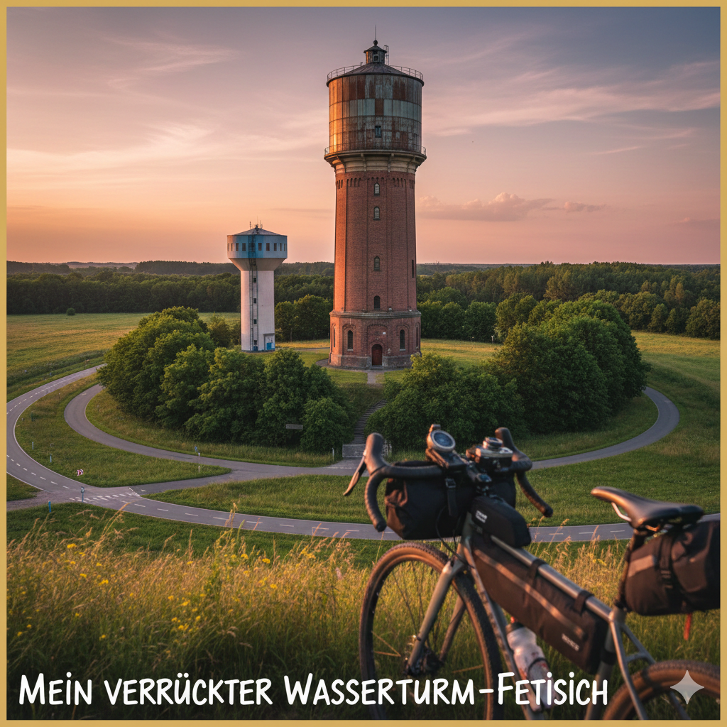 Auf Turmjagd mit dem Fahrrad: Mein Wasserturm-Spleen und spannende Fakten.