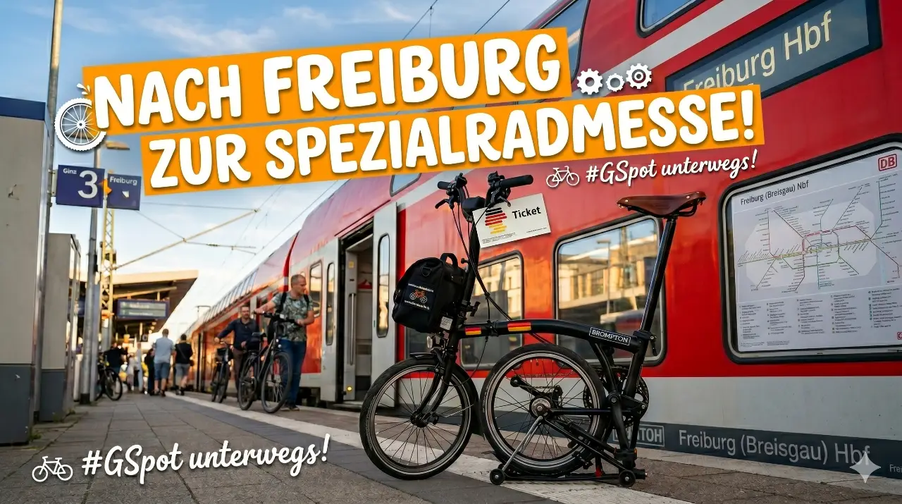 [VORSCHAU] 🚲 Mit Brompton & 🇩🇪 Ticket 🎫 zur Spezialradmesse Freiburg 🏁