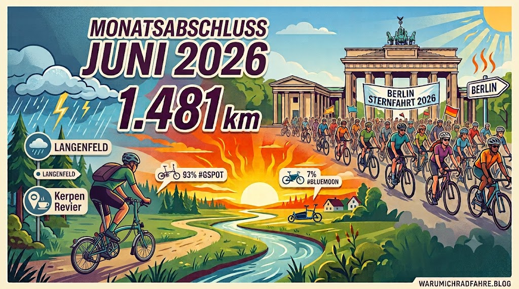 Monatsabschluss Juni 2026: 1.481 km zwischen Sternfahrt und Glutofen