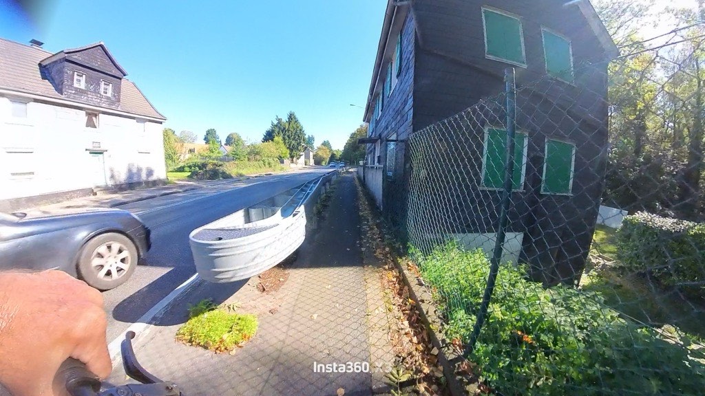 Engstelle auf dem Weg von Langenfeld nach Solingen